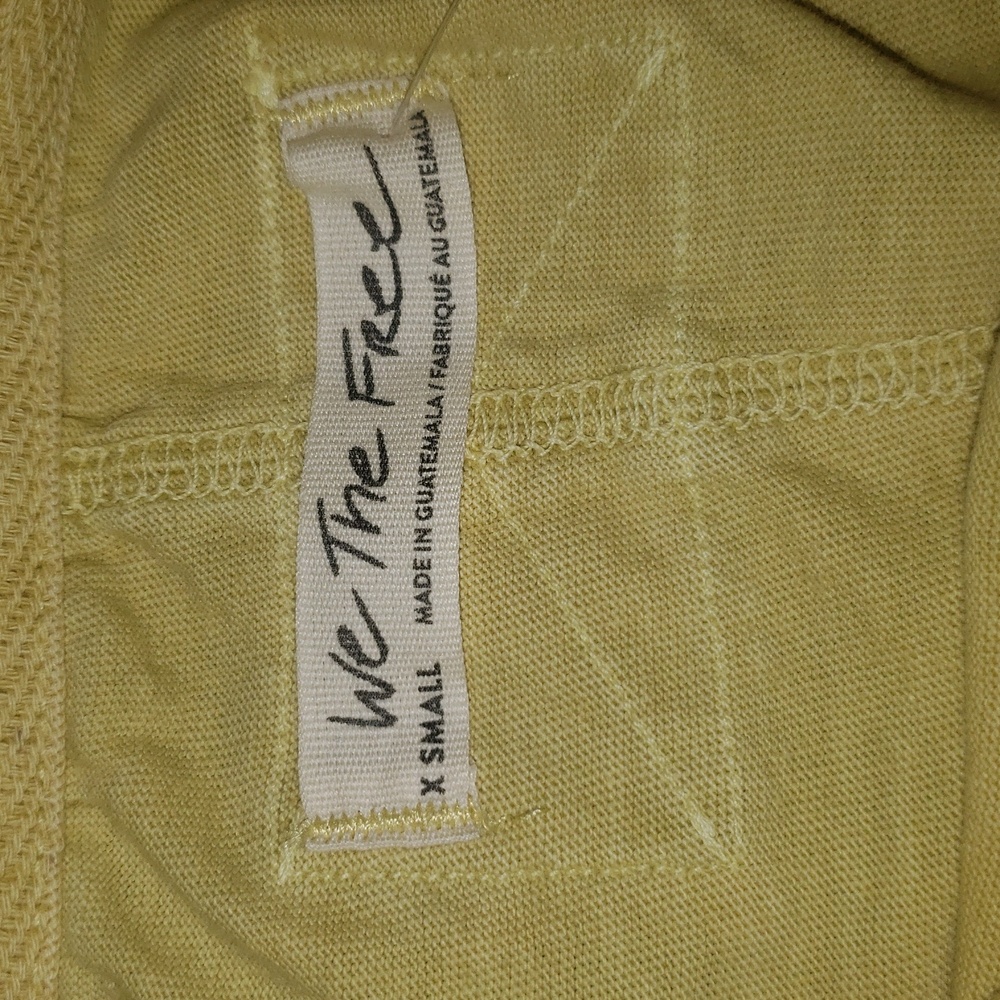 Free People Devon Tee Pampas Yellow XS NWT - Picture 4 of 7
